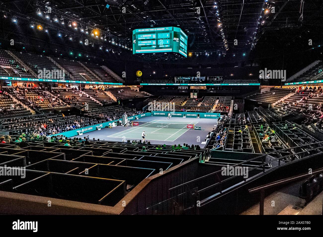 Rotterdam, Pays-Bas. 10 février 2020. Tournoi mondial de tennis ABN AMRO,  10-02-2020, vue d'ensemble de la Cour 1 crédit: Pro Shots/Alay Live News  Photo Stock - Alamy