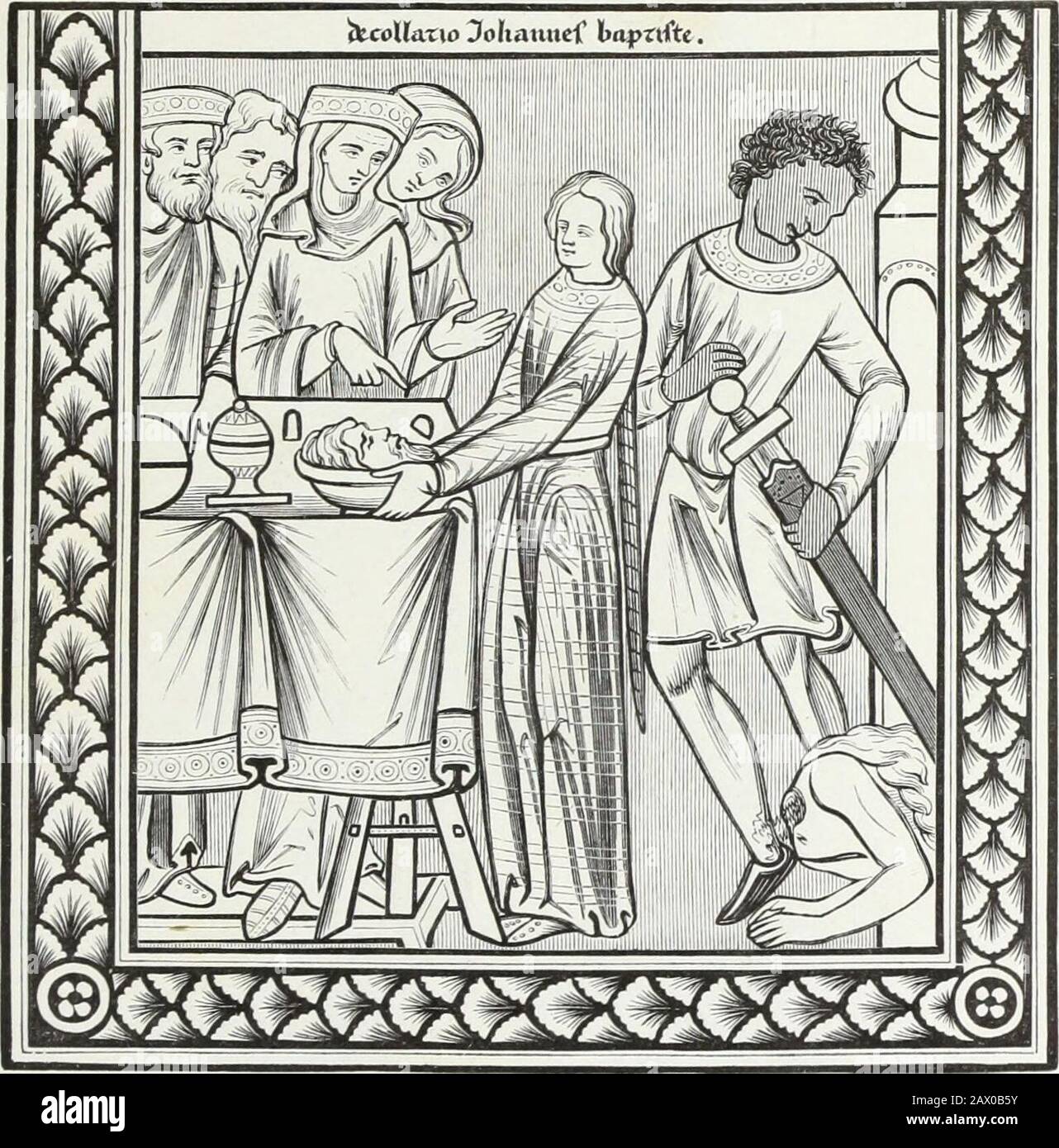 Mœurs, usages et costumes au meen âge et à l'époque de la renaissance . aît rêve que la perception de ces plongeurs droits constituants unesource reelle de revenus assez démarches, le prestige de la richesse saisine par les dons faveurs, traditionnellement attachements attachés aux fontions de bourreau. CEST là du vin ce qui est autorisé à sup-poser, quand on vois, par exemple, en 1418, le bourreau de Paris, alors ca-pitaine de la milice bourgeoise, venir en cette qualité toucher la principale du canal Bourgogne, à son entrée solennelle dans la capitale avec la reine de la reine d'Isabeau. Banque D'Images