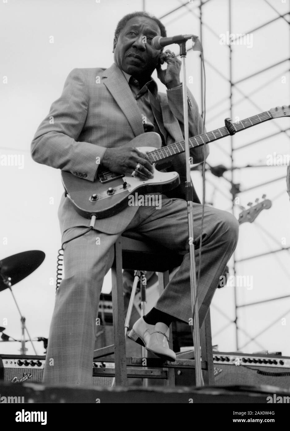 Muddy Waters, Capital Radio Jazz Festival, Londres, 1979. Banque D'Images