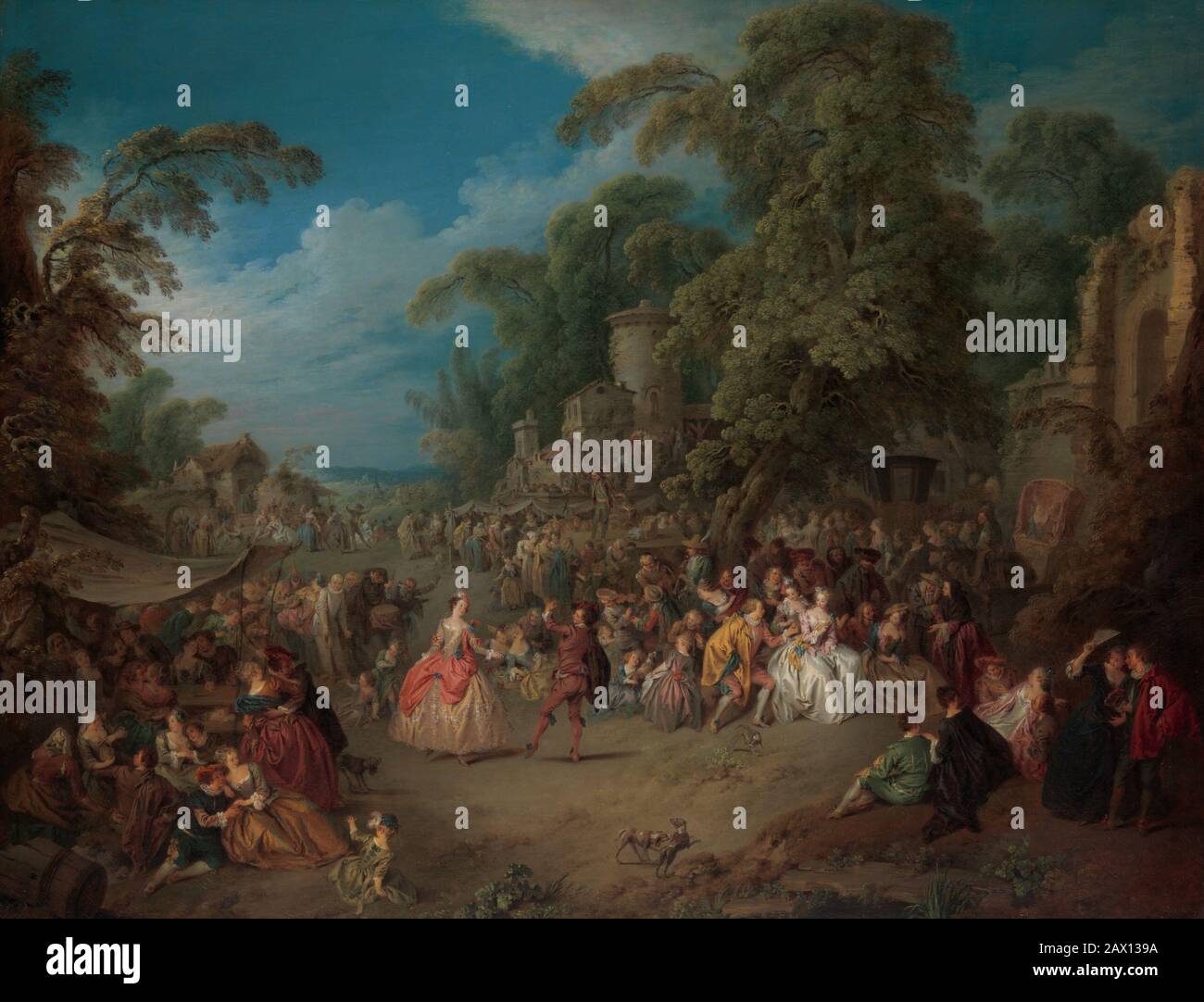 La foire de Bezons, CA. 1733. Banque D'Images