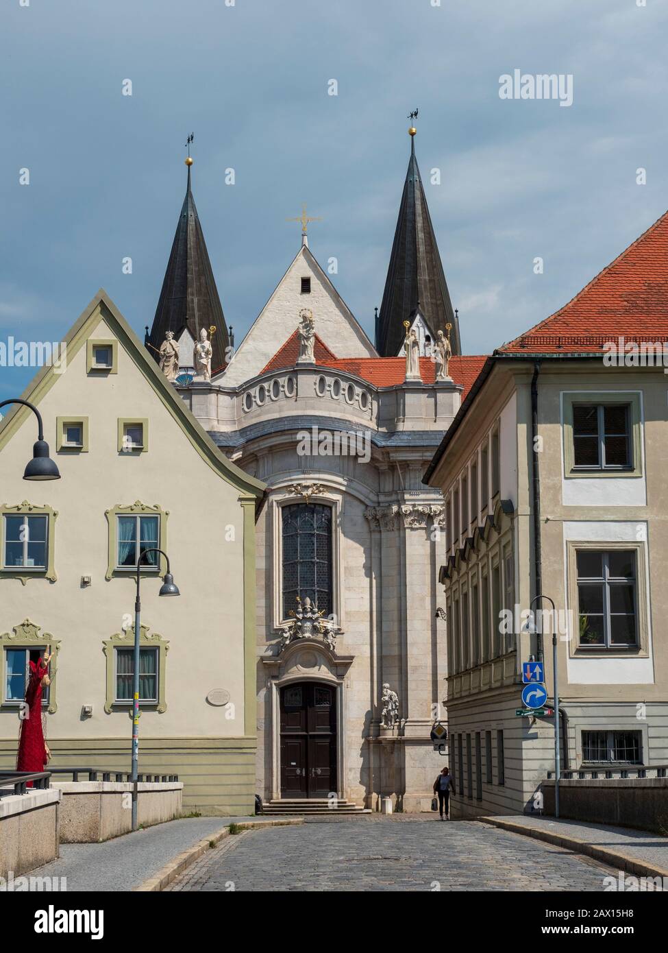 Eichstätt, Spitalbrücke Und Dom, Altmühltal, Bayern, Deutschland | Eichstaett, Spitalbrücke Et Cathédrale, Altmuehltal, Bavière, Allemagne Banque D'Images