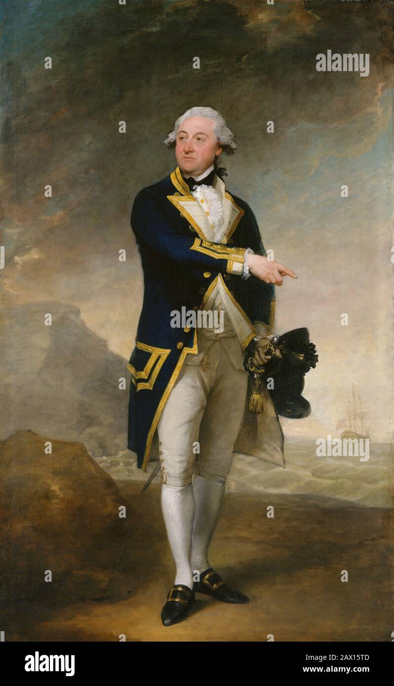 Capitaine John Gell, 1785. Banque D'Images