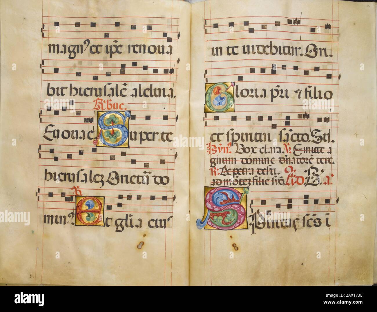 Antiphonaire bénédictin, CA. 1467-70. Banque D'Images