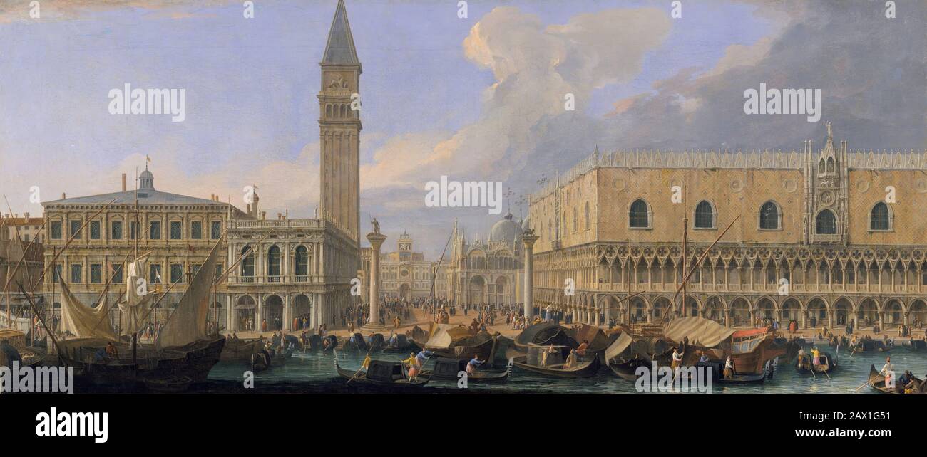 Le Molo, Venise, du Bacino di San Marco, CA. 1709. Banque D'Images