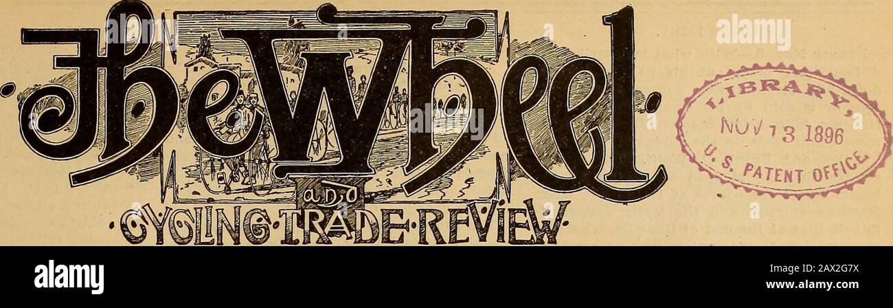 La revue du commerce de la roue et du vélo . La ROUE HREsS, P. P. Pkial, 7» Warren St., New York. Veuillez mentionner La roue lors de l'écriture. Copyright 1896, par F. P. Prial Co. Vol. XVIII., n° 13. New York Et Chicago, Novembre Entier No 455. AUCUN POUR PAIMER. Il Ne Syndique Pas Son Entreprise, Et Ne S'Attend Pas À Ce Qu'Il Le Fasse Sous Peu. Chicago, le 7 novembre.—Il ne faut pas s'attendre à ce que, lors de l'achat de compagnies de pneus et d'achats rumeur, la capitalisation s'occupe d'investissements éblouissants de la part des syndicats anglais, la Palmer Tire Company devrait oc-cupy la position solitaire de ne pas être bidfor. Un problème trop solide i Banque D'Images