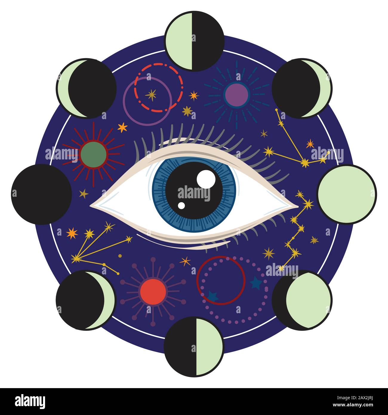 Illustration vectorielle d'un occulte Ou d'un œil masonique Illustration de Vecteur