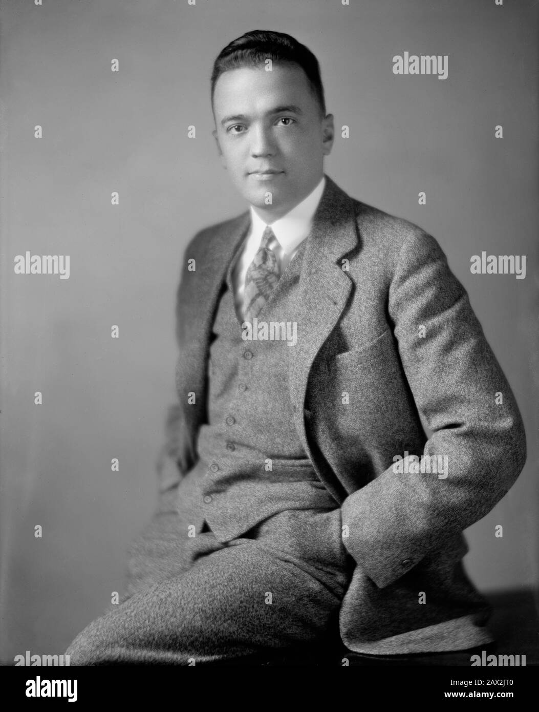 portrait du directeur du fbi john edgar hoover photo stock alamy