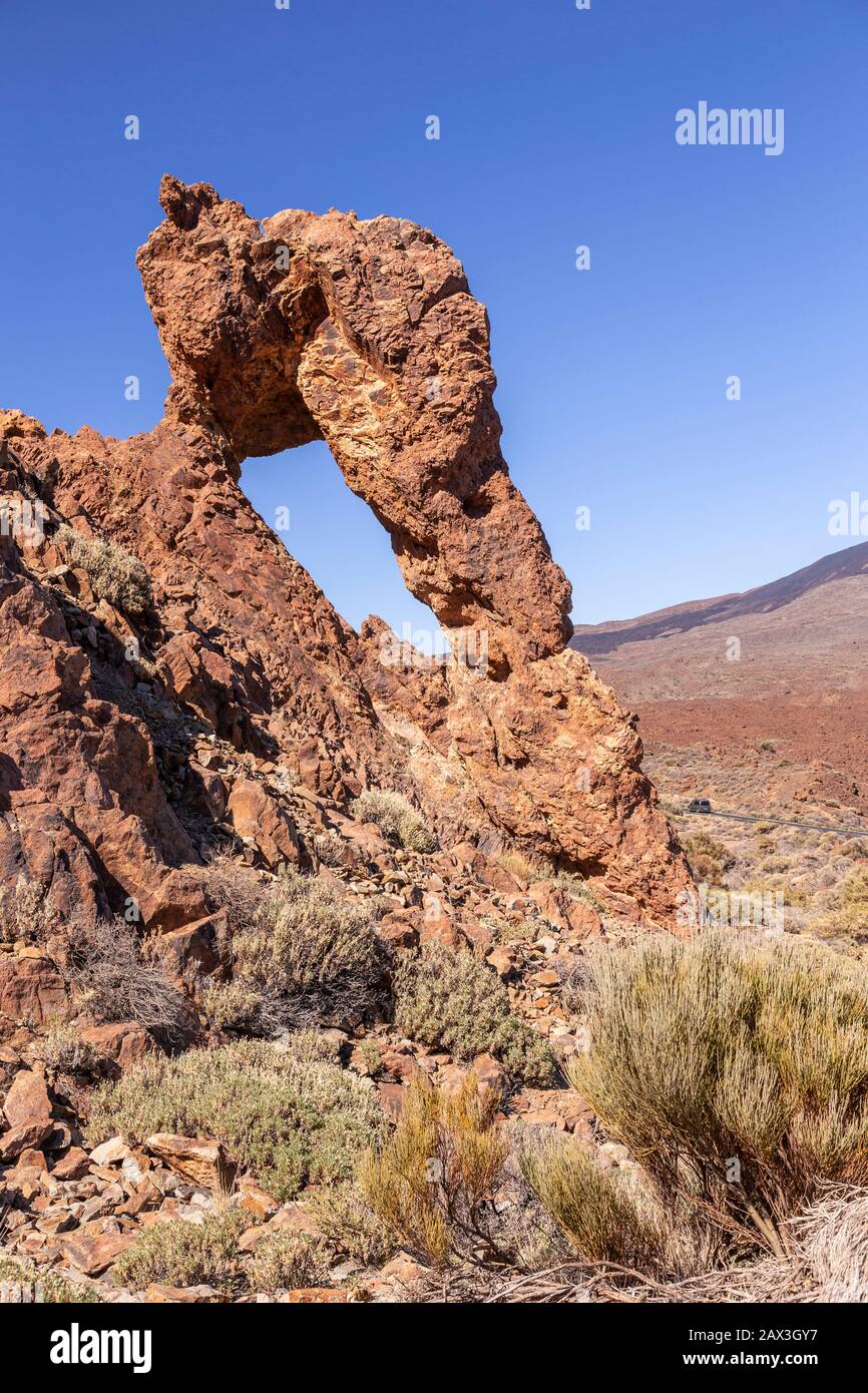 La formation de la chaussure de Cinderella, le parc national de Teide, Tenerife, îles Canaries Banque D'Images