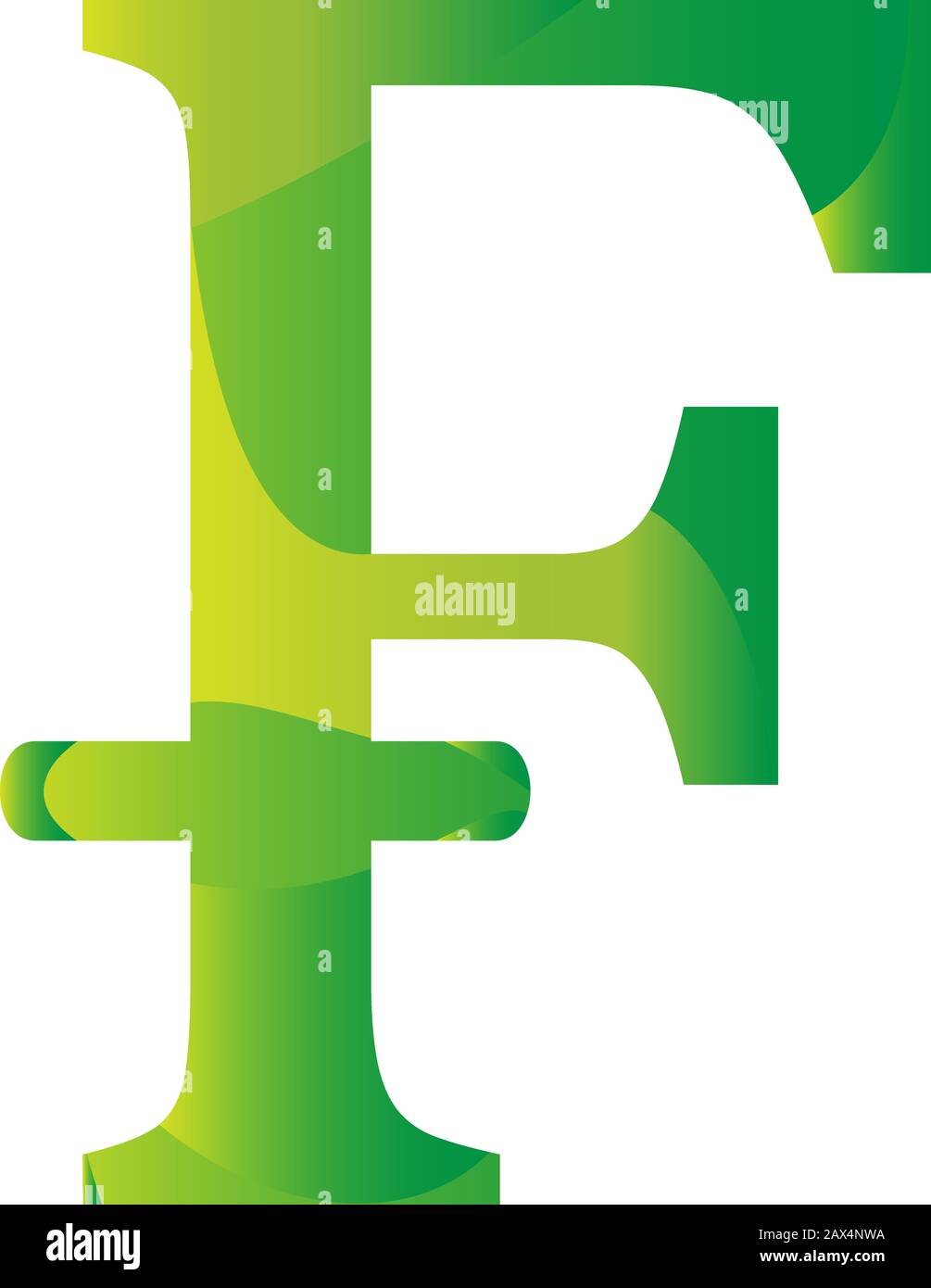 Icône du symbole de la devise française Frank Illustration de Vecteur