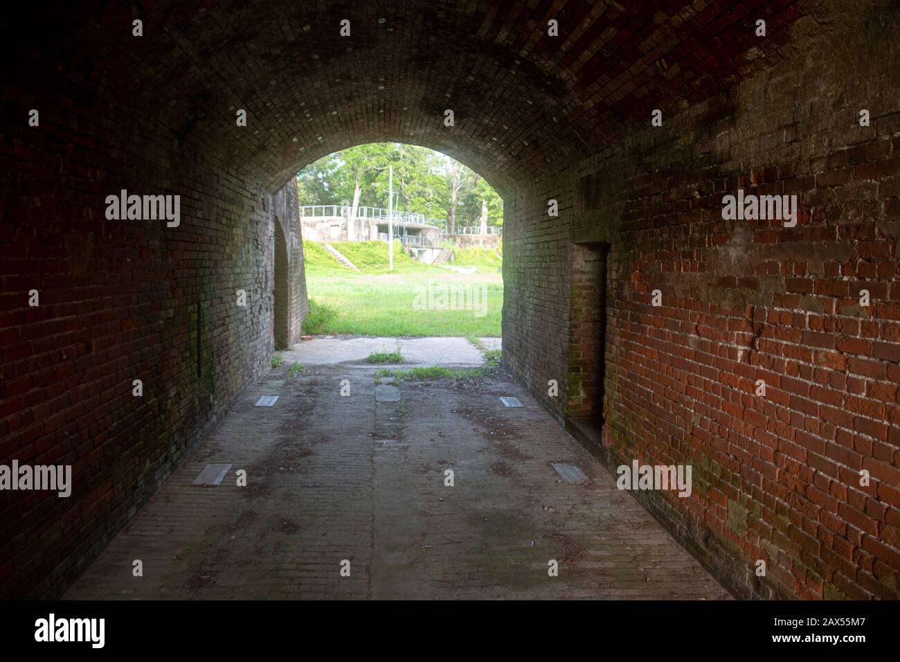 En regardant dans l'entrée De Ft. Jackson dans le delta du Mississippi Banque D'Images