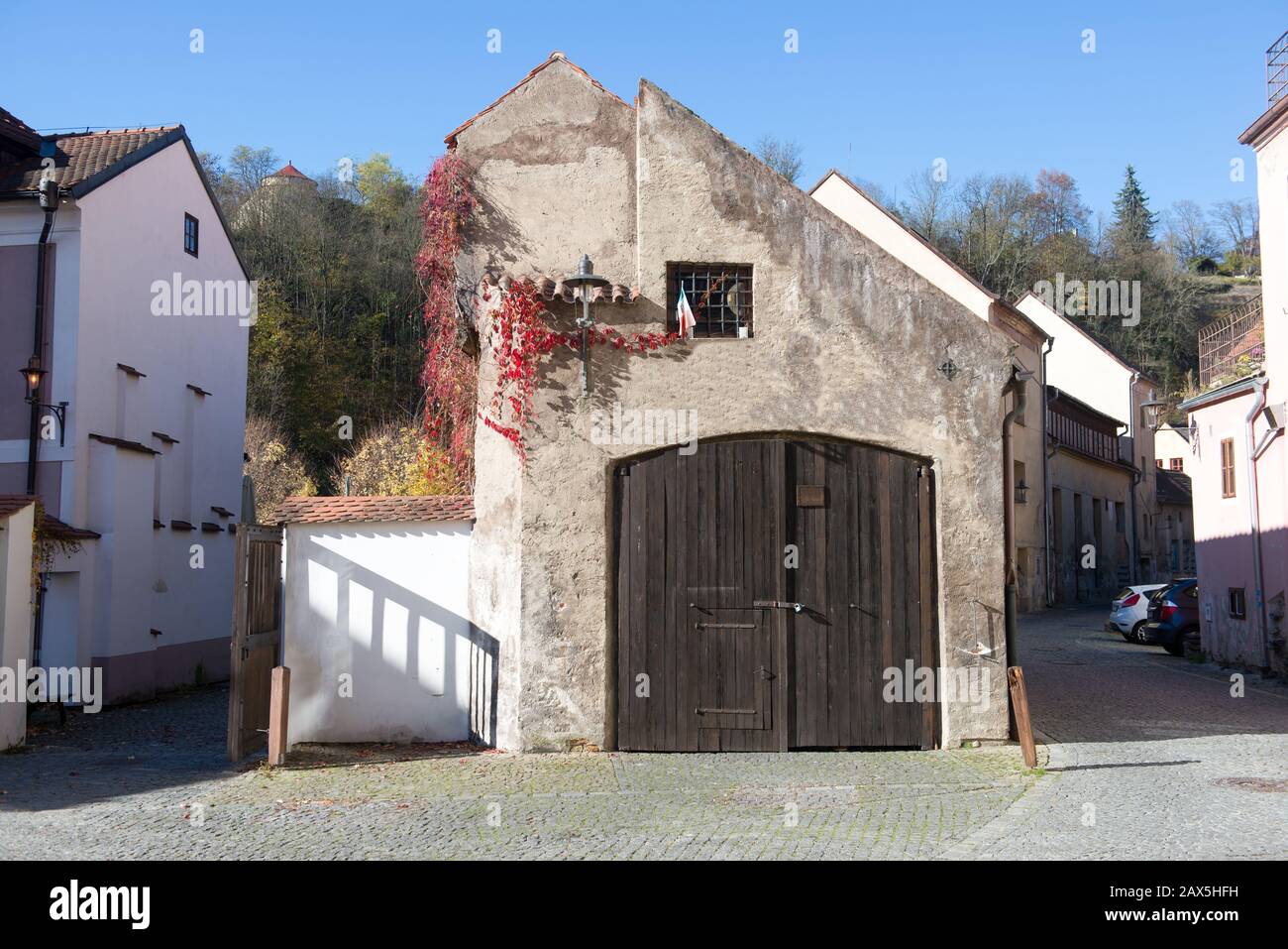 Rues De Český Krumlov, République Tchèque (Tchéquie) Banque D'Images