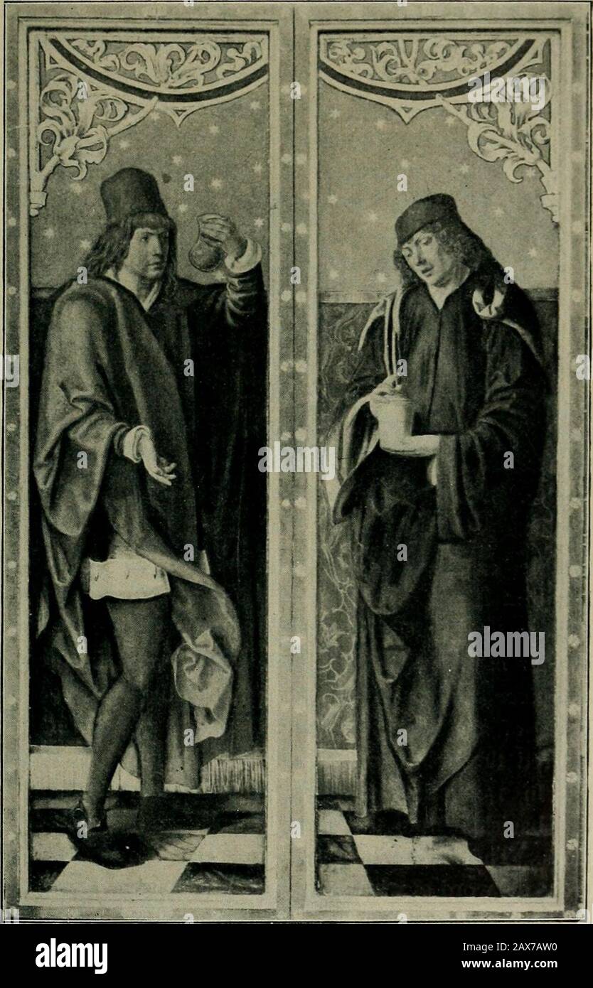 Nuremberg et son art à la fin du XVIIIe siècle. . e Masters studio; À Regensburg, l'imaginatif Albrecht Alt-dorfer, travaillait, sur la base de Diirer avait fourni, pour atteindre les richerefifects de couleur, à l'instar de la landish chiaroscuro, mais il vit aussi dans le mouvement artistique de notre temps, dans lequel Diirer est apparu comme le bon guide dans la tonature de dos de théomesumbeon. En plus de Hans Bal-dung Grien, surnommé, nous connaissons Hans Leonard Schau-felein parmi les Diirersassistants. Il est né à Nuremberg 1480 et livedlà au début. Après-pupilles, il s'est Wanderedto Augsburg, et plus tard à Nordli Banque D'Images