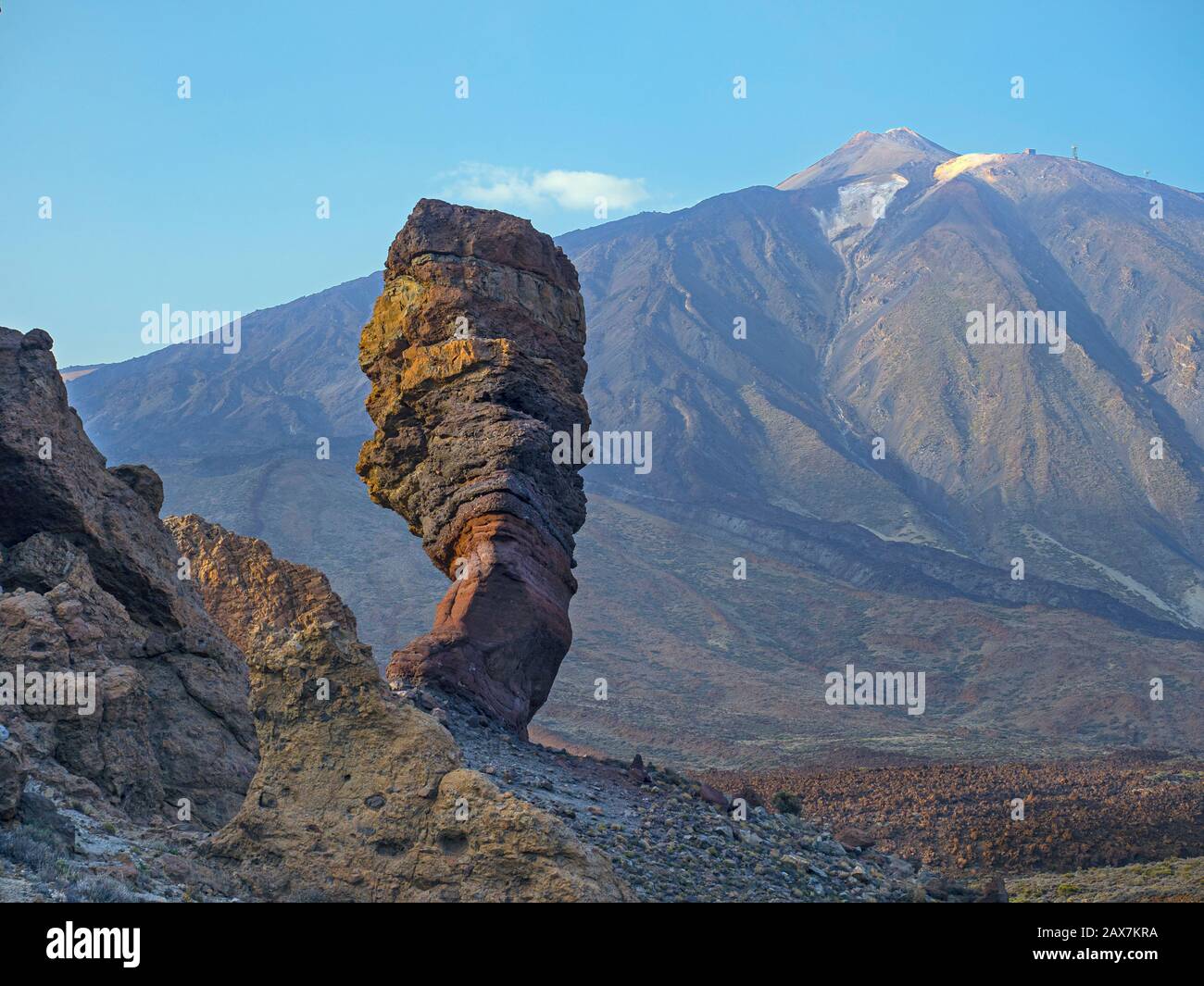 La Roque Cinchado Dans Le Parc National De Teide Tenerife Îles Canaries Espagne Banque D'Images