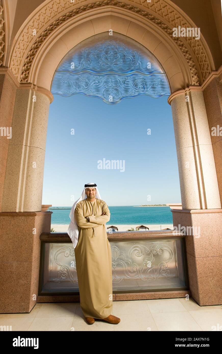 Sultan Ahmed Al Jaber , PDG de Masdar, à l'Emirates Palace Hotel à Abu Dhabi, aux Émirats arabes Unis. Banque D'Images
