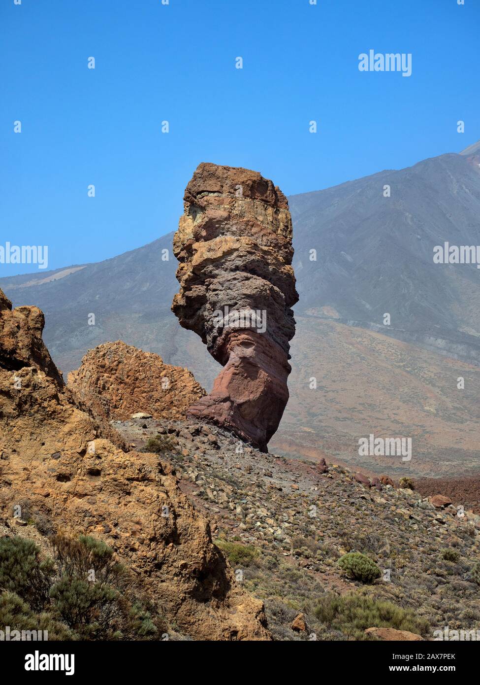La Roque Cinchado Dans Le Parc National De Teide Tenerife Îles Canaries Espagne Banque D'Images
