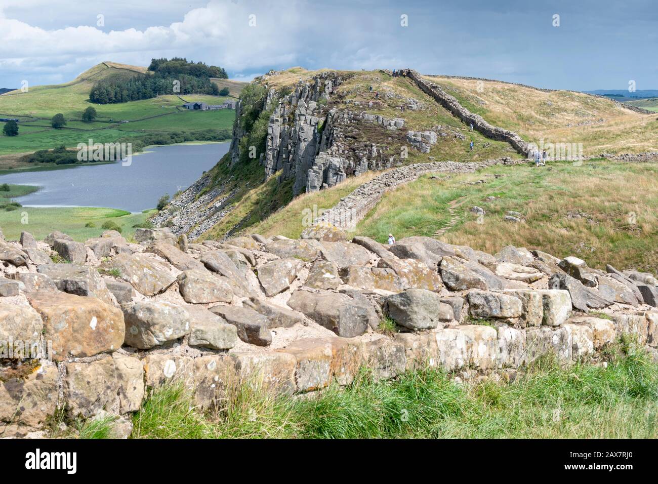 Mur des Hadriens, limite nord de l'Empire romain, près D'Une Fois Brassée, Northumberland, Angleterre Banque D'Images