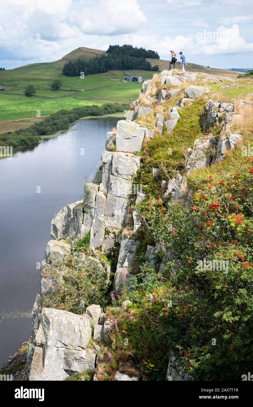 Paysage Près Du Mur D'Hadrien, Près D'Une Fois Brassée, Northumberland, Angleterre Banque D'Images