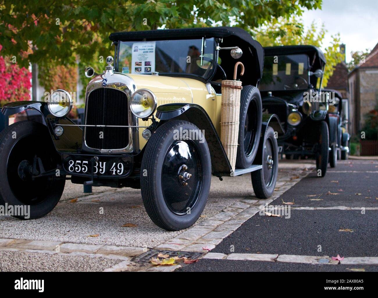 Citroën 5 CV 1923 oldtimer lors de l'événement « Balade Périgord & Lot » les 3 et 4 octobre 2015 dans le sud de la France. Banque D'Images