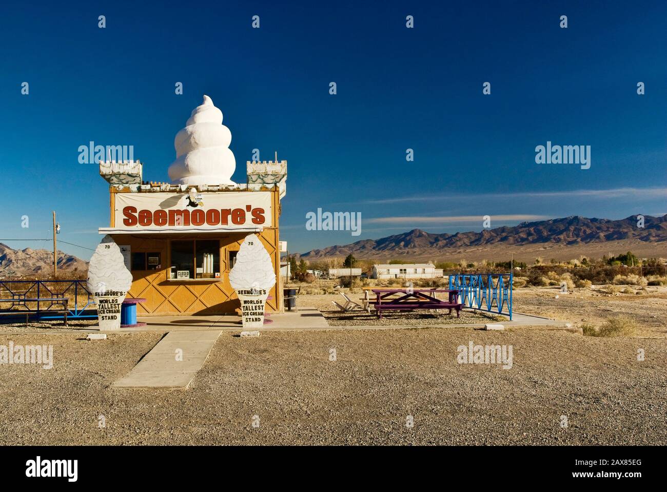 La crème glacée la plus haute au monde se trouve à Pahrump, près de Death Valley, Nevada, États-Unis Banque D'Images