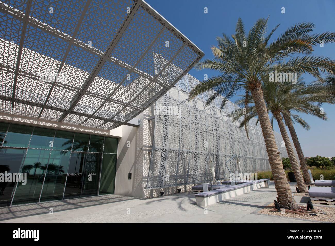 Pavillon D'Art Sur L'Île De Saadiyat À Abu Dhabi. Banque D'Images