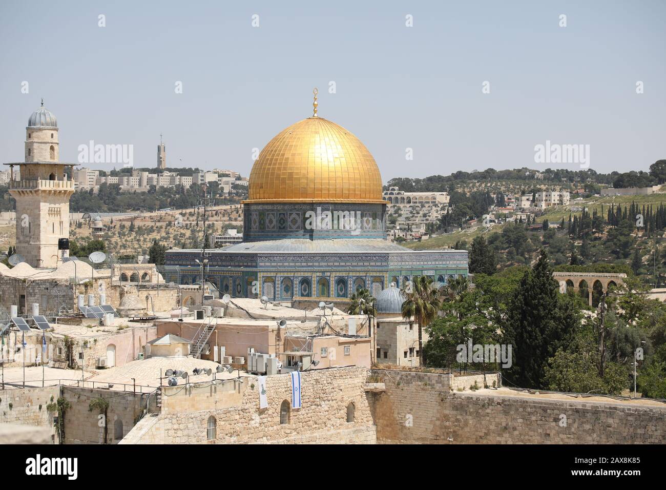 Le Golden Dome dans la vieille ville de Jérusalem Banque D'Images