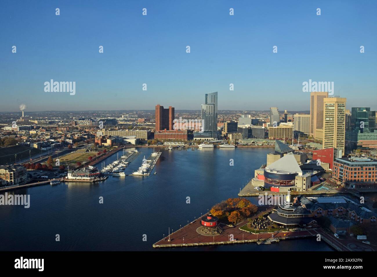 Baltimore Waterfront et vue panoramique sur le port intérieur Banque D'Images