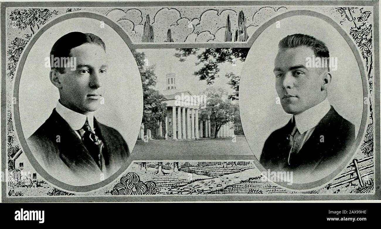 Calice . iggest hommes à l'Université.Préparé pour l'université à la première classe mili-taire école de Greenbrier Presbyterial Mili-tary School, Lewisburg, W. Va, Ned en-Shed Washington et Lee en 1914. En tant qu'aFreshman, il a fait un record enviable de plusieurs façons; pour une chose il a représenté le collège dans un débat intercollégial, et à nouveau. Et L. l'équipe a gagné. Le Y. M. C. A. a été la grande chose dans la vie de collège Ned.Sincèrement, sincèrement et fidèlement, il a hasavancé les intérêts de ce groupe et hasset un modèle à d'autres d'un homme d'université propre, souillé, rouge-blaodé. Il expectsto aller comme un MI médical Banque D'Images