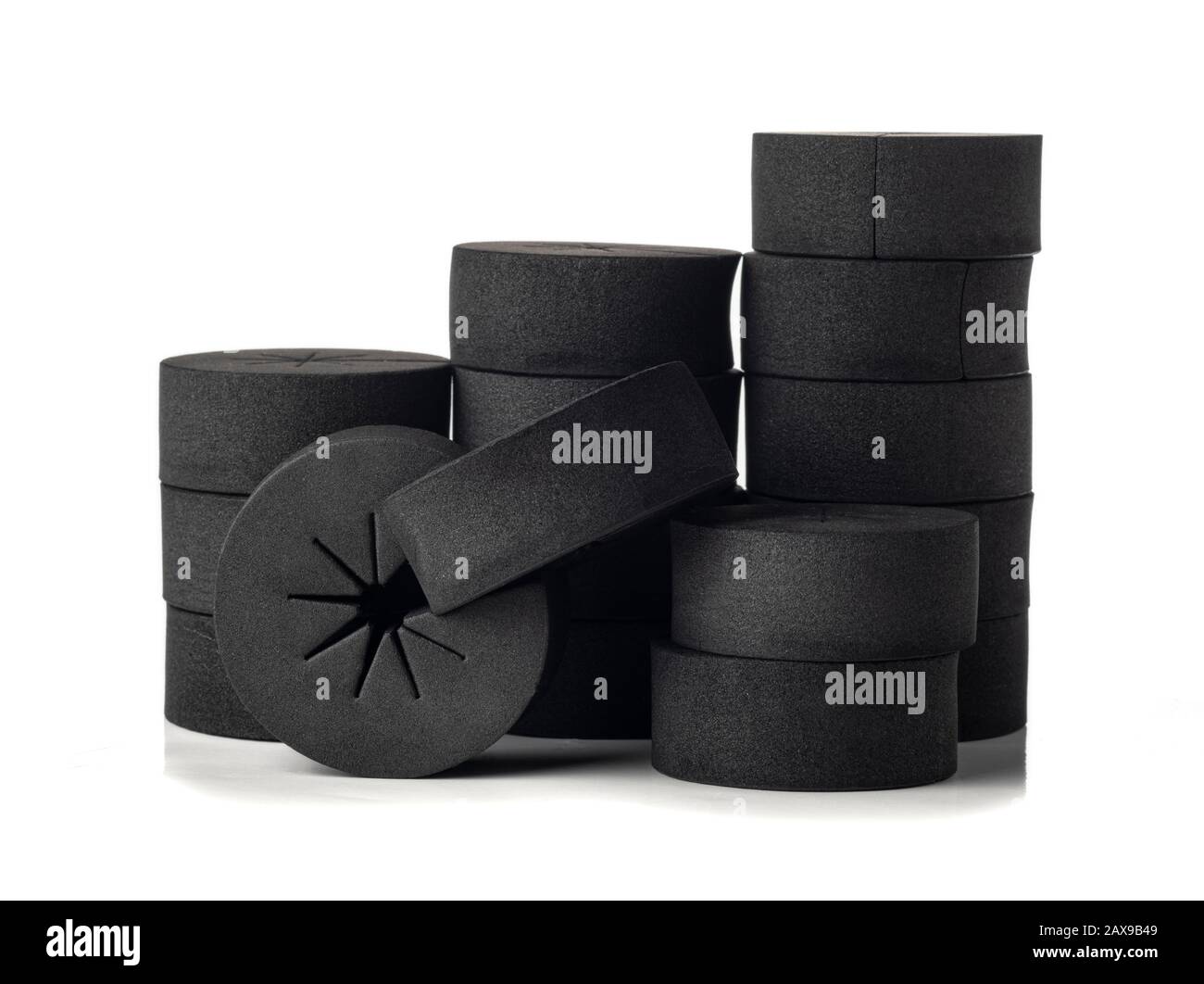 colliers de clonage en mousse noire pour hidroponics et aéroponics Banque D'Images