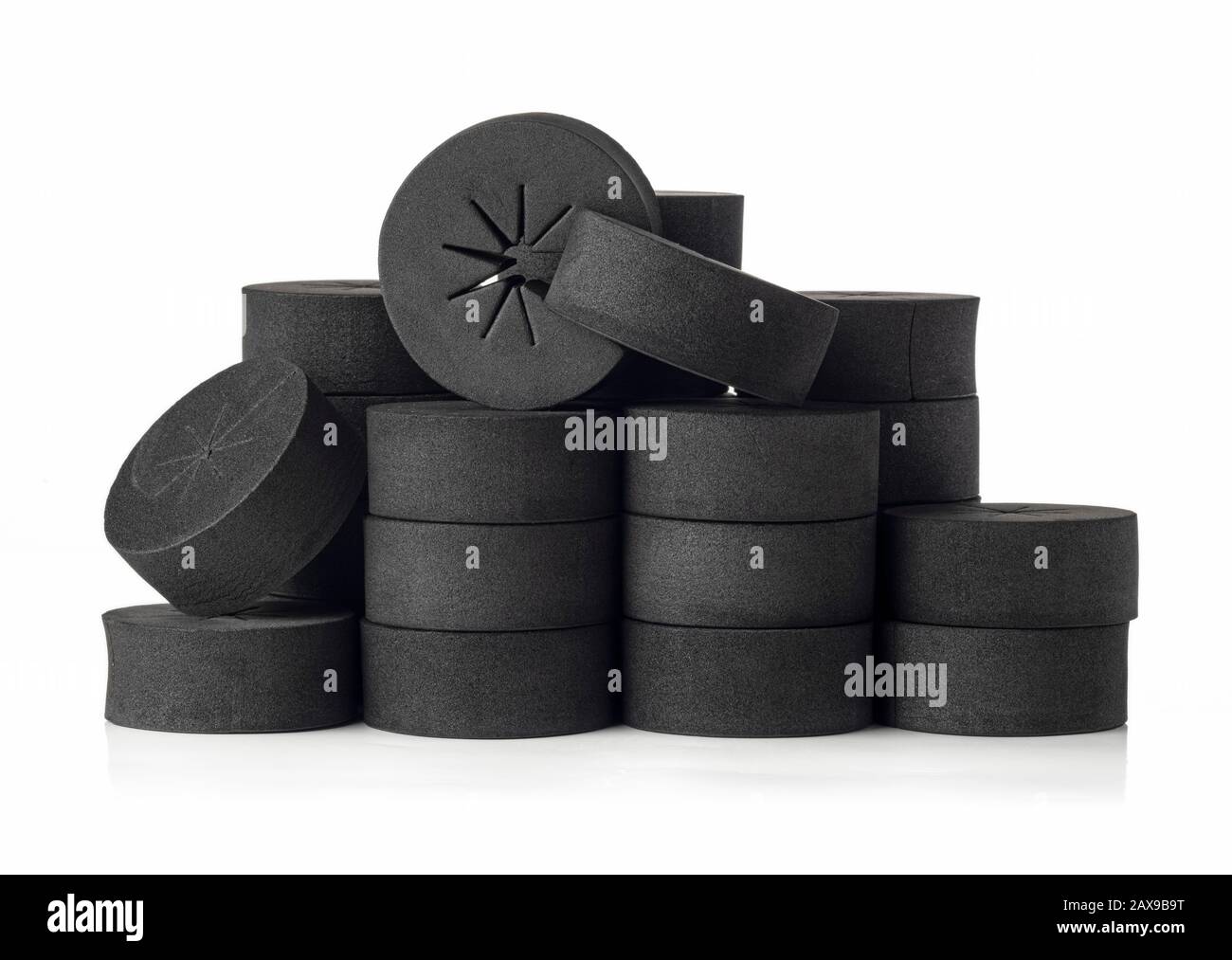 colliers de clonage en mousse noire pour hidroponics et aéroponics Banque D'Images