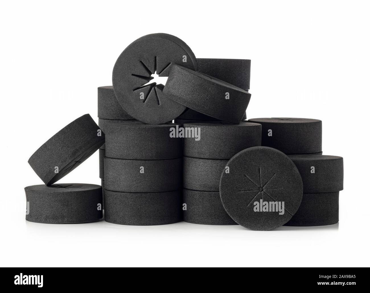 colliers de clonage en mousse noire pour hidroponics et aéroponics Banque D'Images