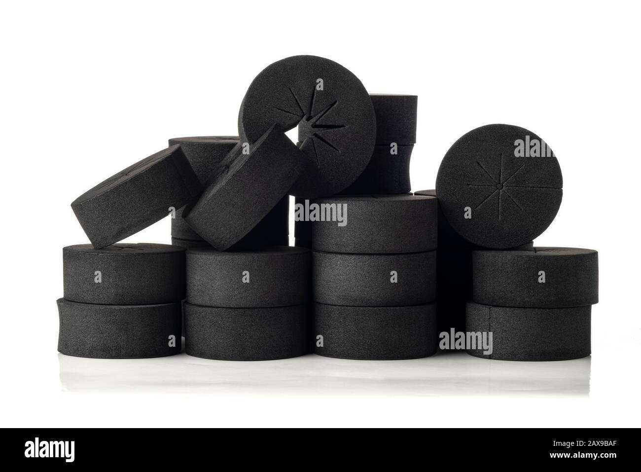 colliers de clonage en mousse noire pour hidroponics et aéroponics Banque D'Images