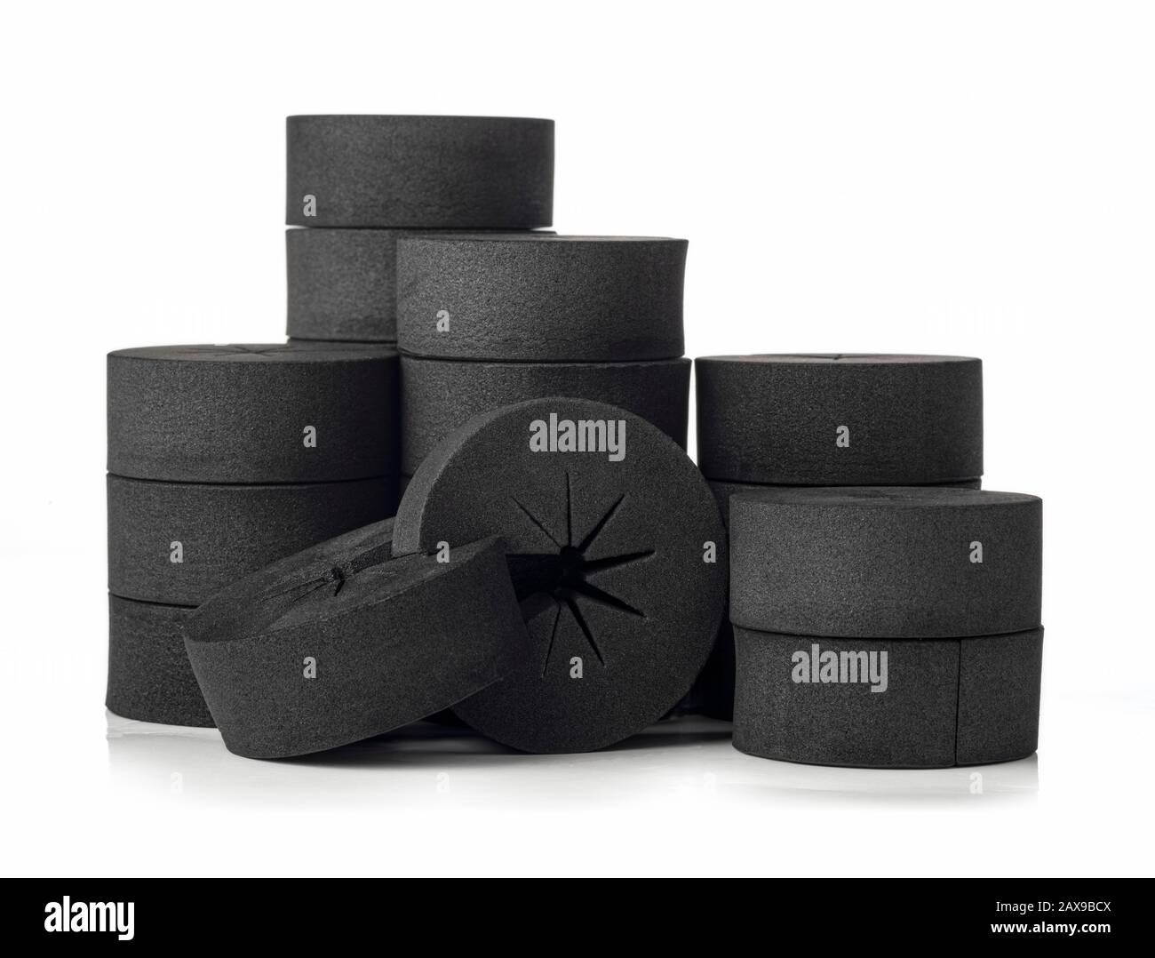 colliers de clonage en mousse noire pour hidroponics et aéroponics Banque D'Images