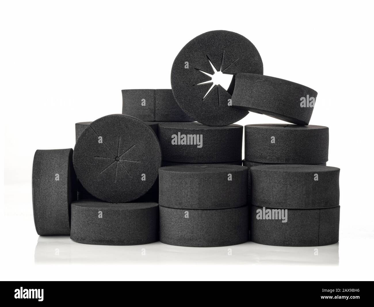 colliers de clonage en mousse noire pour hidroponics et aéroponics Banque D'Images