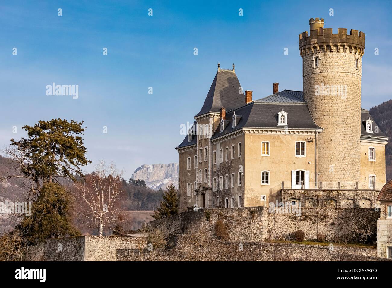 France Haute-Savoie Lac D'Annecy - Château De Duingt Banque D'Images