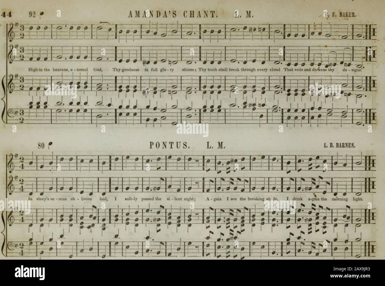 La collection de musique d'église de la Boston Musical Education Society : composée de musiques originales de psaume et d'hymnes, de pièces, de chants et de c.; y compris des compositions adaptées au service de l'Église épiscopale protestante . Banque D'Images