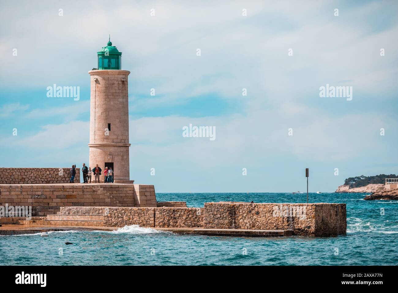 Phare du port de Cassis en Provence, destination touristique sur la Côte d'Azur Banque D'Images