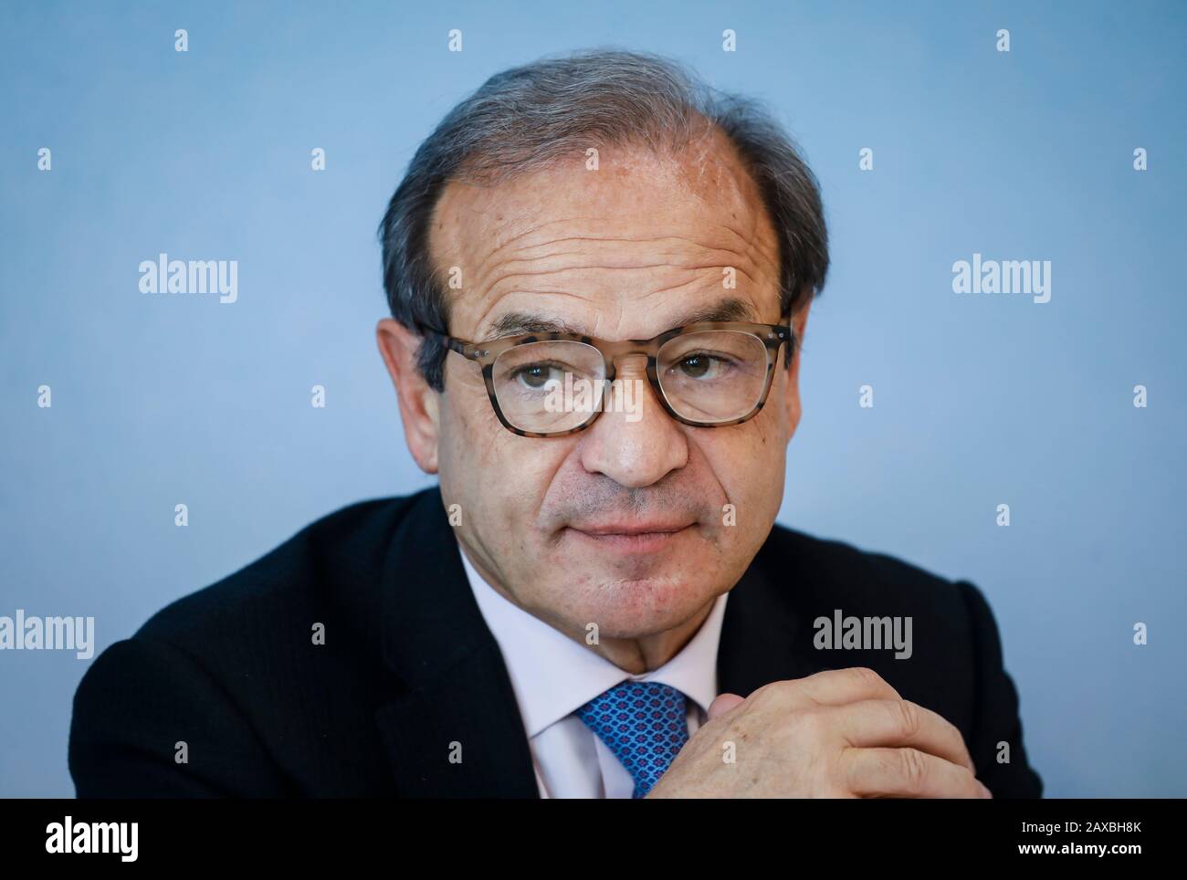 11.02.2020, Düsseldorf, Nordrhein-Westfalen, Deutschland - Hochtief Vorstandsvorsitzender Marcelino Fernandez Verdes Auf Der Bilanz Pressekonferenz. Banque D'Images