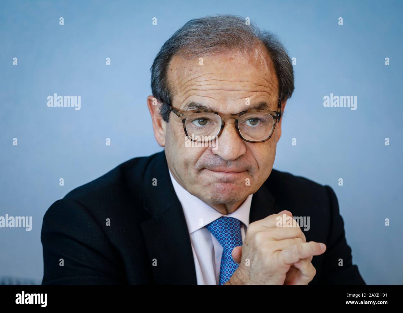 11.02.2020, Düsseldorf, Nordrhein-Westfalen, Deutschland - Hochtief Vorstandsvorsitzender Marcelino Fernandez Verdes Auf Der Bilanz Pressekonferenz. Banque D'Images