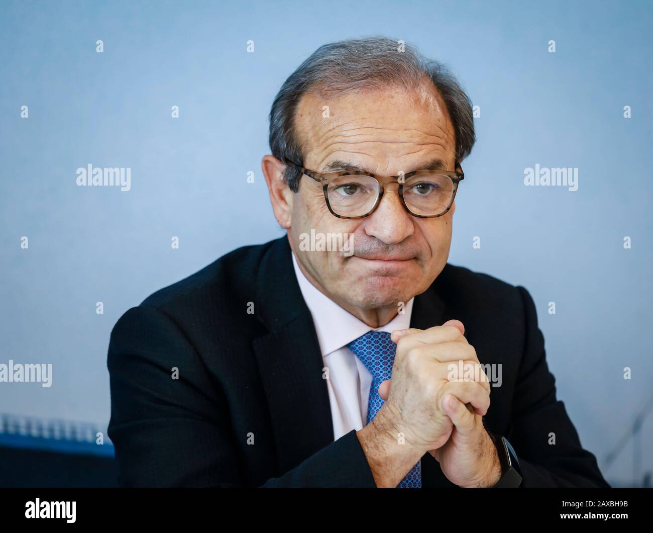 11.02.2020, Düsseldorf, Nordrhein-Westfalen, Deutschland - Hochtief Vorstandsvorsitzender Marcelino Fernandez Verdes Auf Der Bilanz Pressekonferenz. Banque D'Images