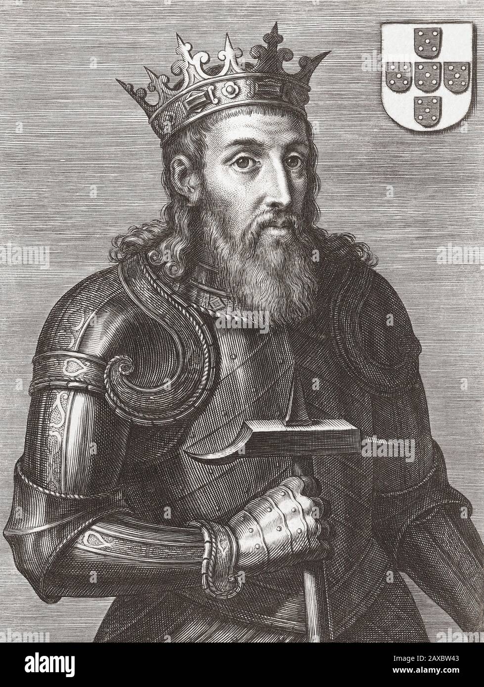 Roi Sancho I, roi du Portugal, 1154 - 1211. Connu sous le nom de Populator, en raison de ses efforts pour remplir les zones de remoter de son pays, Banque D'Images