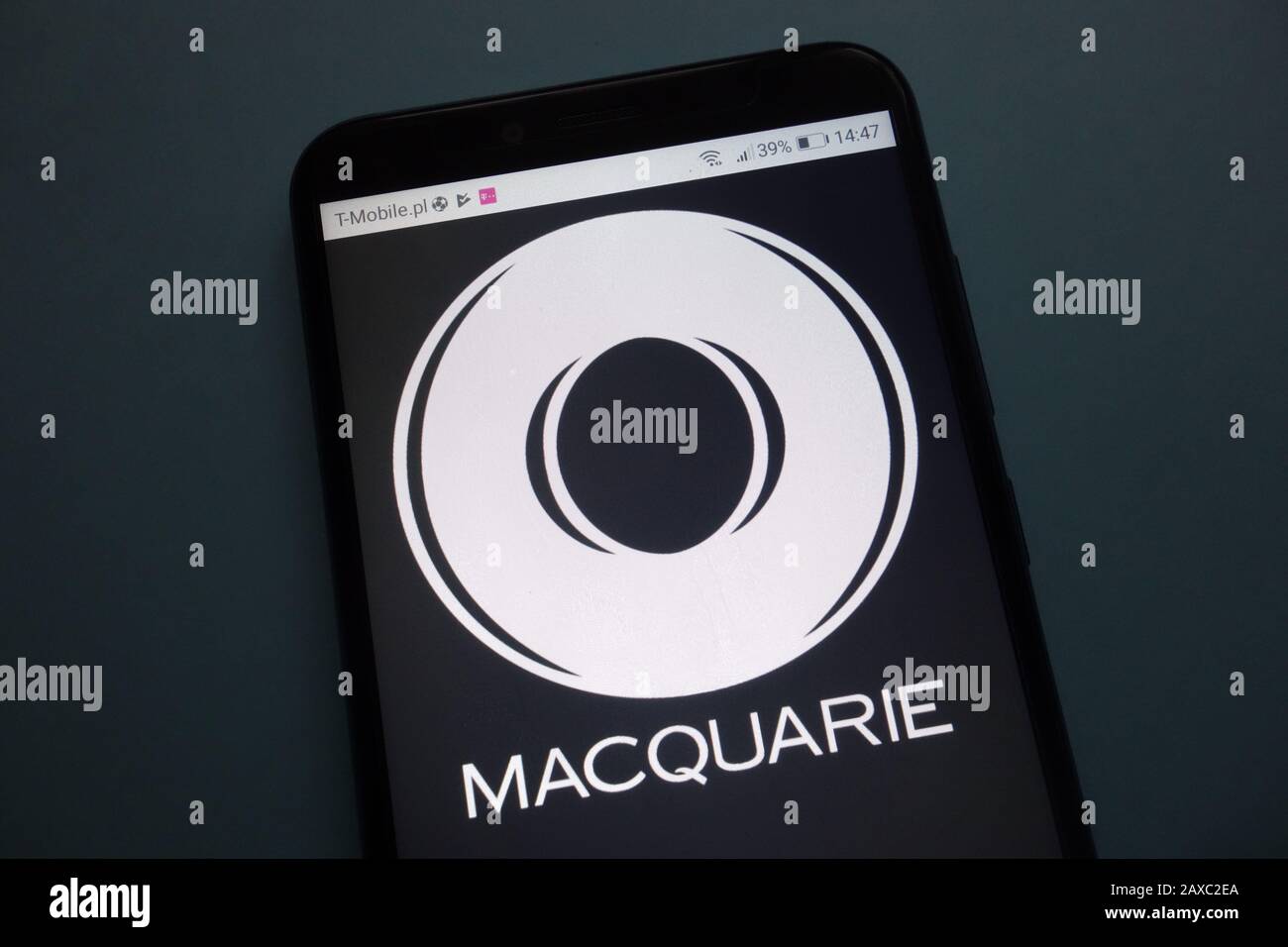 Logo du groupe Macquarie sur smartphone Banque D'Images