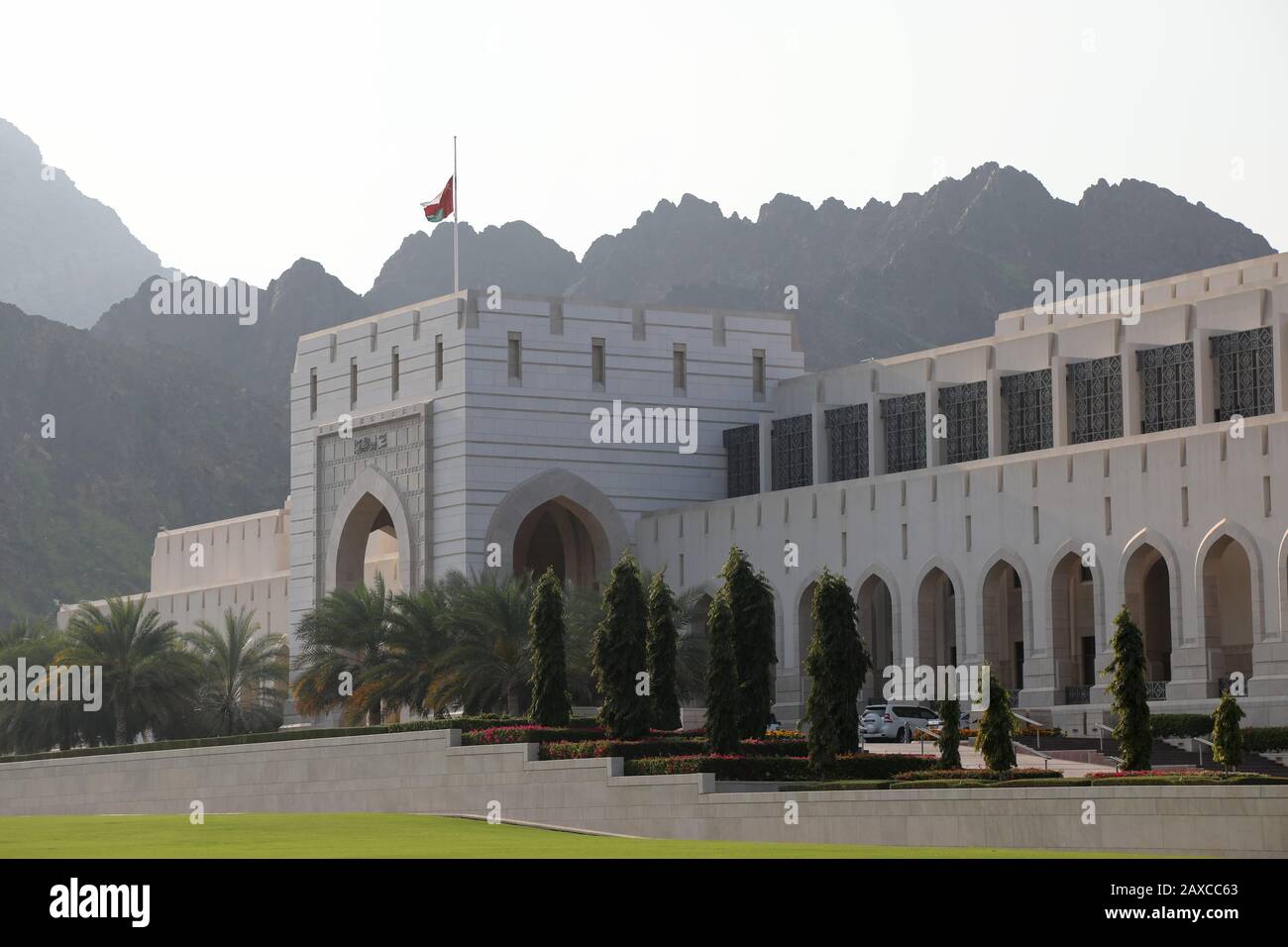 Muscat / Oman – 11 février 2020 : le Conseil d’Oman (parlement) dans le district d’Al Bustan, la capitale du pays, Mascate Banque D'Images