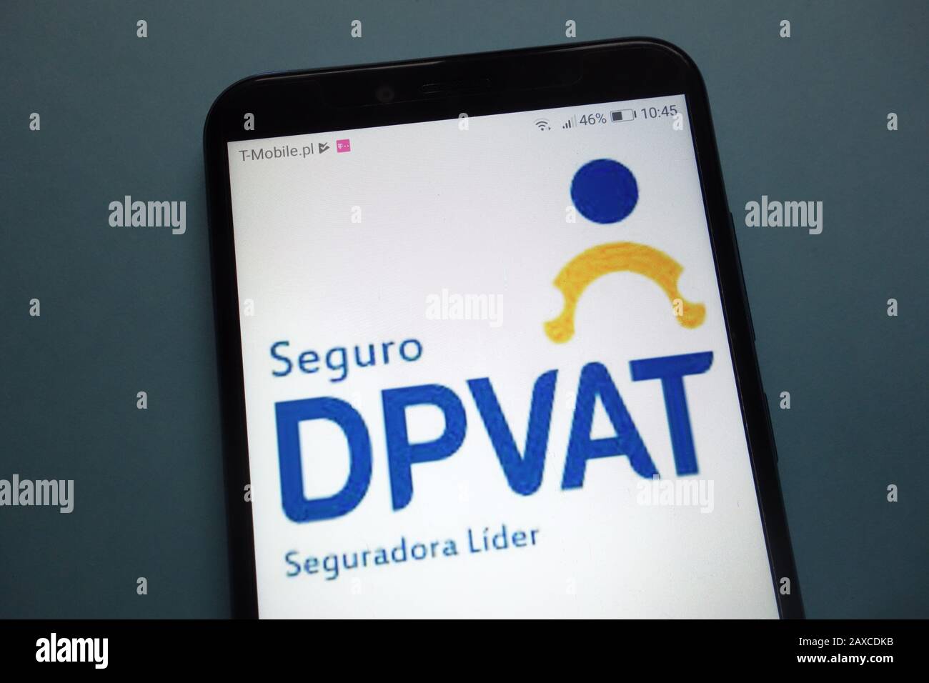 Logo DPVAT sur smartphone Banque D'Images