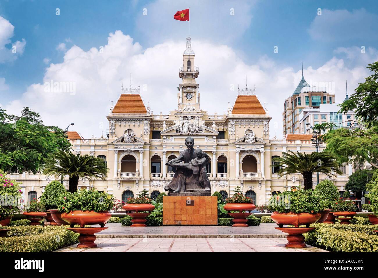 Hôtel De Ville D'Ho Chi Minh À Ho Chi Minh Ville Aka Saigon, Vietnam Du Sud. Banque D'Images
