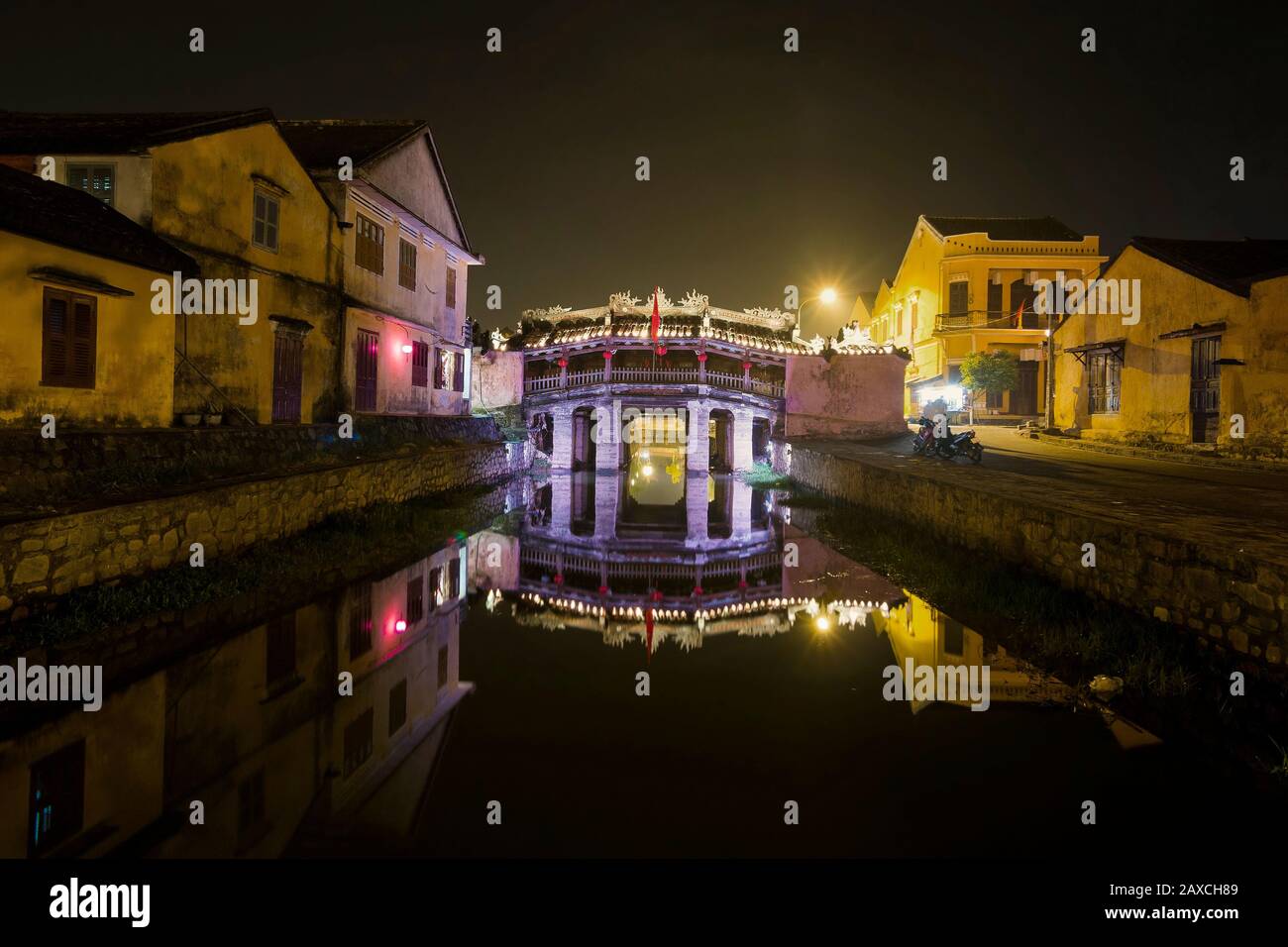 Pont Couvert Japonais La Nuit, Hoi An Ancient Town, Vietnam. Banque D'Images