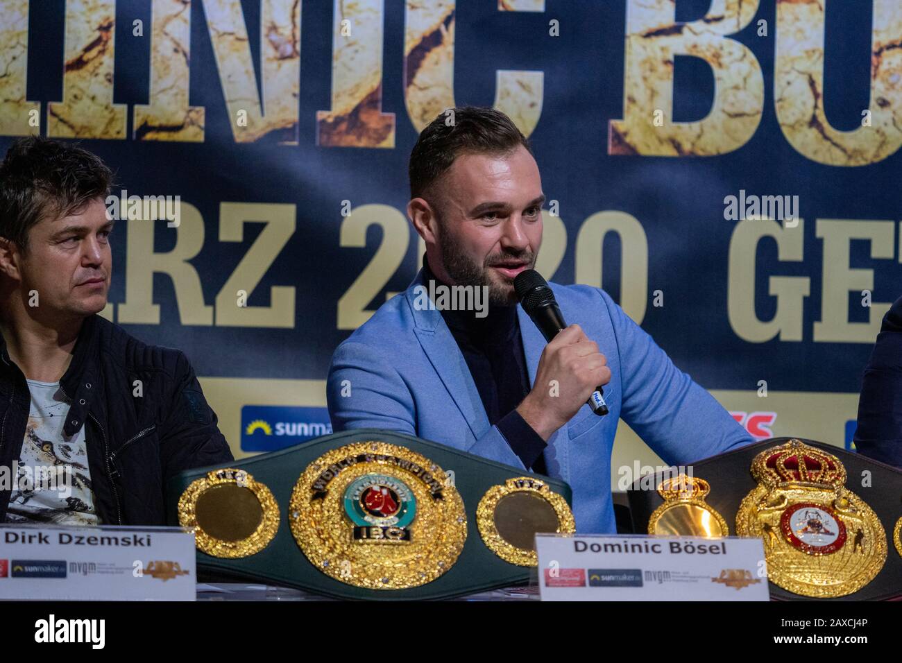 Boxen; Dirk Dzemski; Dominic Bösel; Magdeburg; Presse; Pressekonferenz; Ses; Banque D'Images