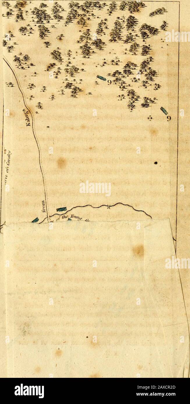 Un récit circonstanciel de la campagne en Russie : embellie avec des plans des batailles de la Moskwa et de Malo-Jaroslavitz . avec intrépidité le feu de l'ennemi, et coolly fermé les rangs, dès qu'un canon a posé l'une de nos camarades bas. Entre-temps, la nuit devient de plus en plus obscure a abbé le feu sans abdir notre ardeur; et nos soldats, incertains de leur but, ont réservé leur force et leurs munitions pour le plus grand nombre. À peine si nous avions cessé de tirer, quand les Russes, dont le camp ressemblait à un vaste amphithéâtre, ont illuminé d'innombrables incendies. L'ensemble de leur camp était o Banque D'Images