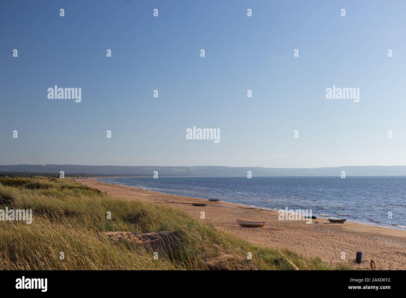 Une plage de sable à Mellembystrand, dans le sud de la Suède Banque D'Images