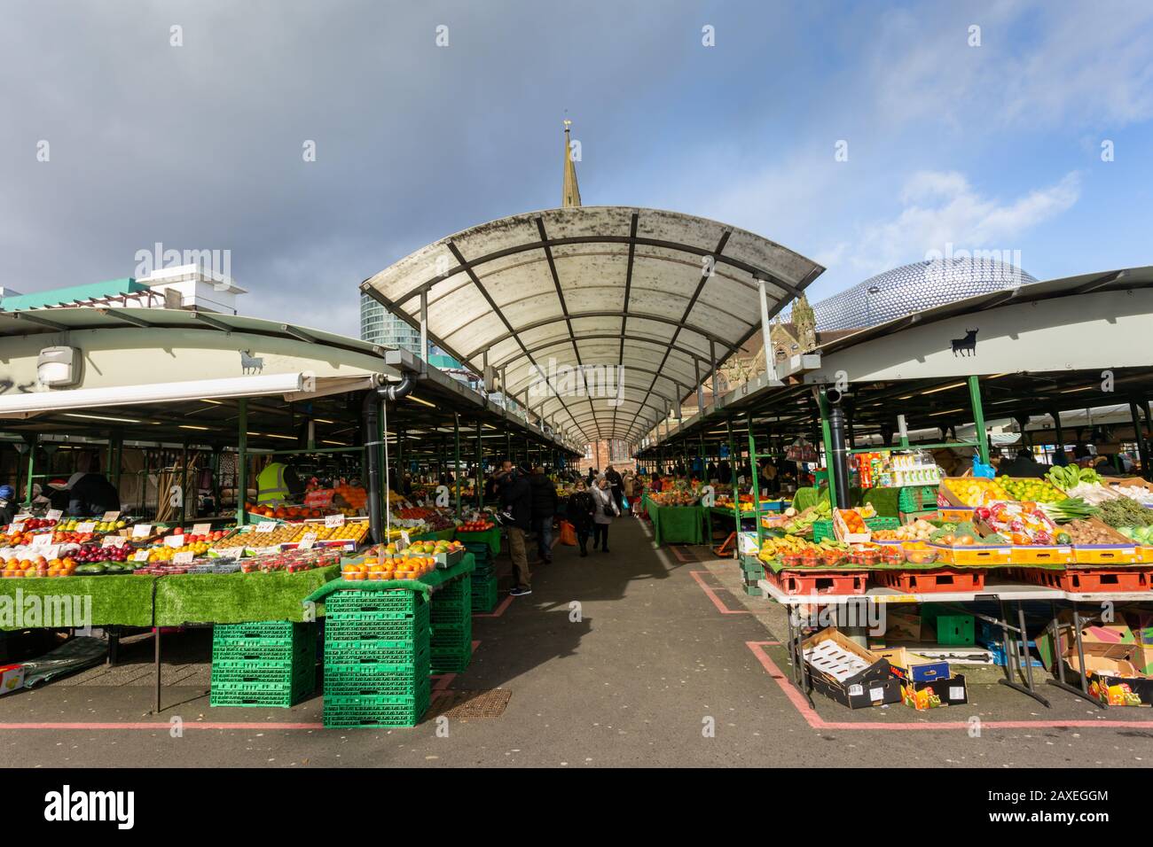 Fruits et légumes en vente, marché de Birmingham, Royaume-Uni Banque D'Images