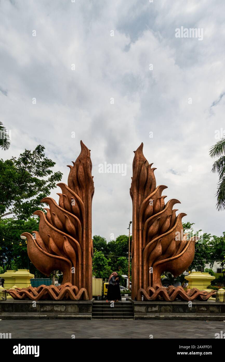 Monument Et Musée Des Héros À Surabaya, Java Est, Indonésie Banque D'Images